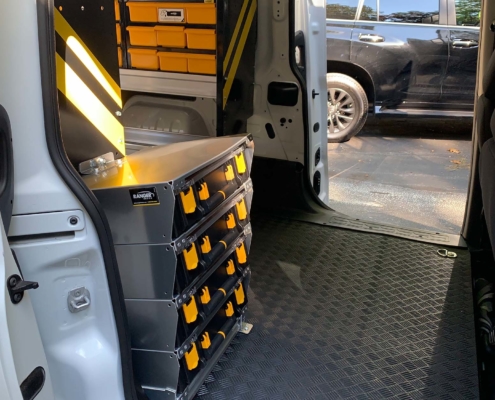 4-level Partskeeper installed in a work van