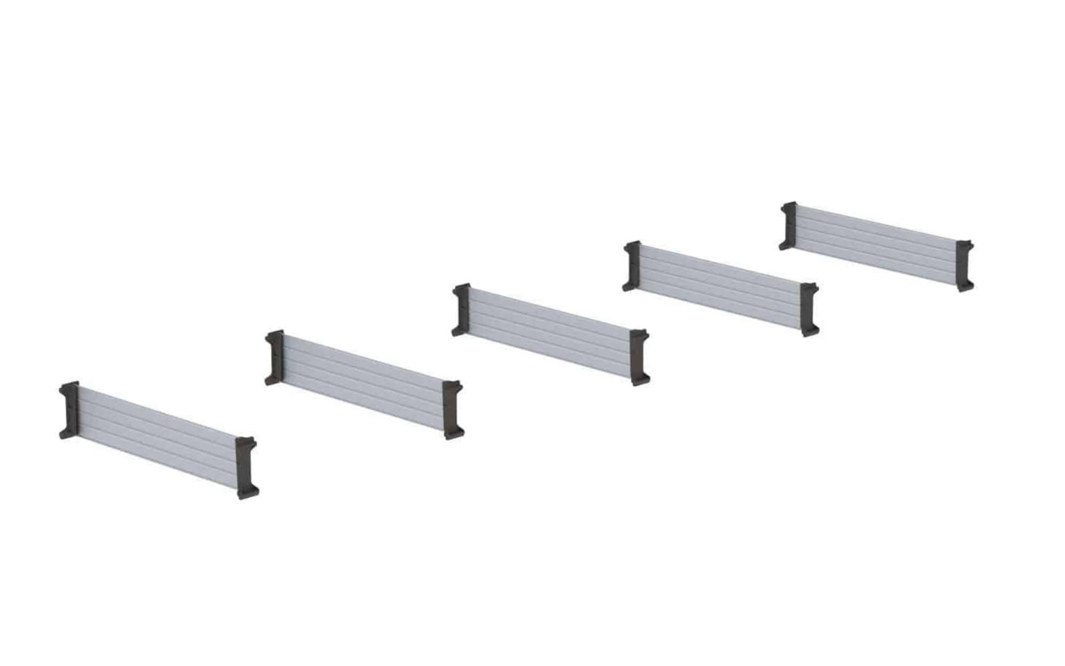 Standard height shelf dividers