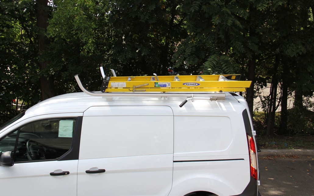 Clamp Down Ladder Rack on a Transit Connect